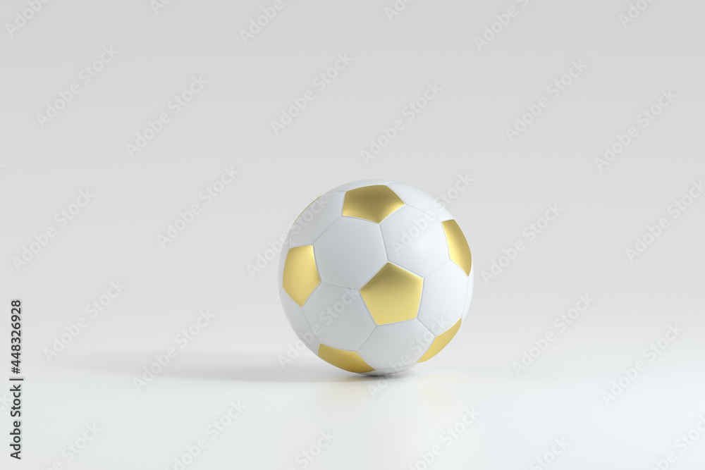Fototapeta premium 3d rendering golden football game