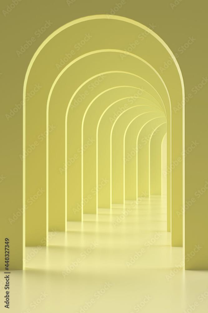 3d rendering arch tunnel and corridor 3d rendering arch tunnel and corridor