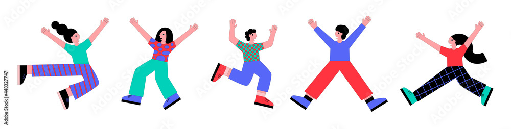 Fototapeta premium people jumping