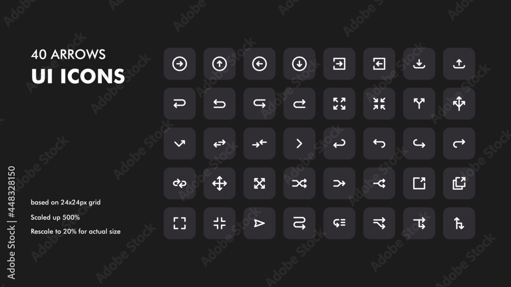 40 UI arrow icons collection for mobile apps, websites, ui design, powerpoint, 40 UI arrow icons collection for mobile apps, websites, ui design, powerpoint,