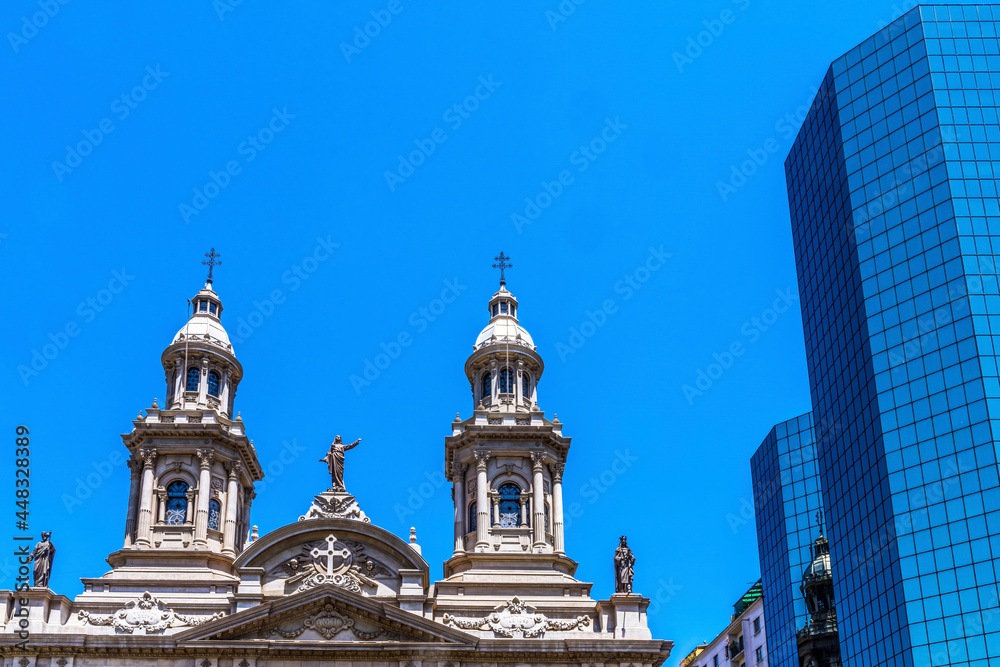 Metropolitan Cathedral Modern Building Santiago Chile