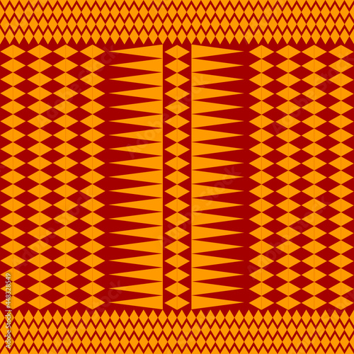 Native fabric pattern in orange tones