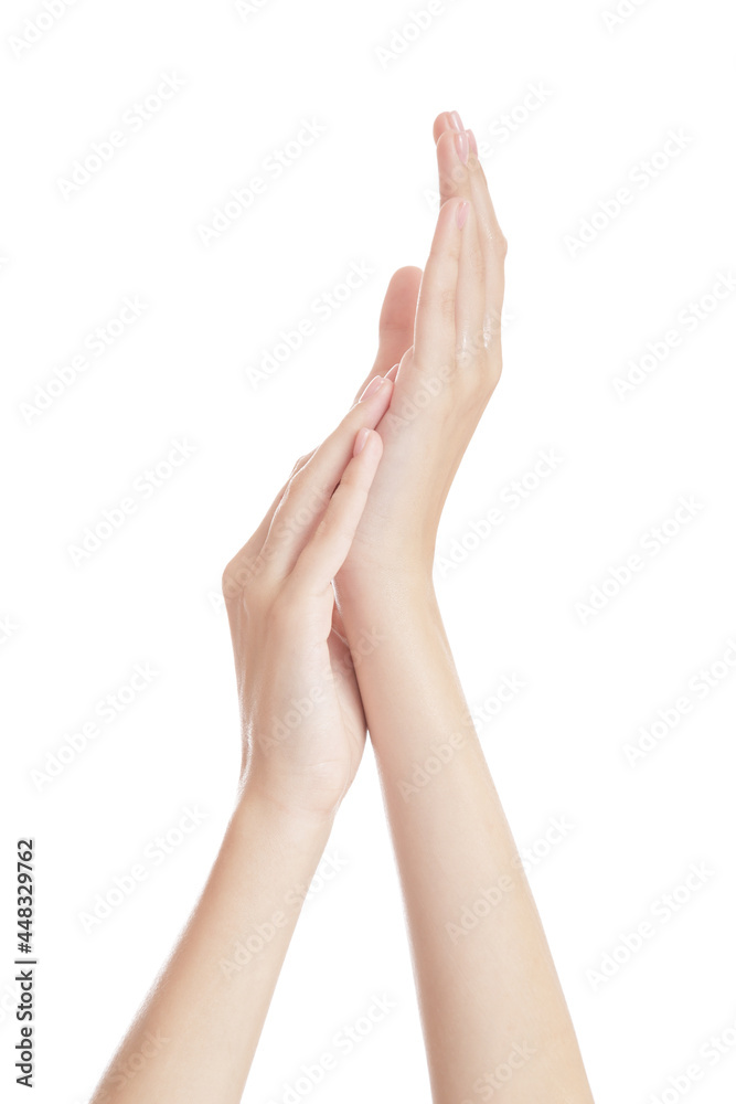Woman hands isolated on white background Woman hands isolated on white background