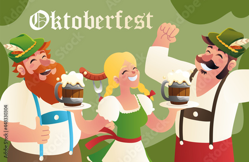 oktoberfest people celebrating