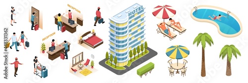 Hotel Isometric Set