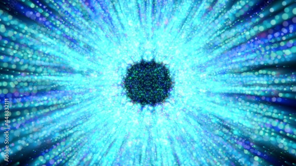 Shinny Blue Tunnel of Particles in the Darkness (CG) Shinny Blue Tunnel of Particles in the Darkness (CG)
