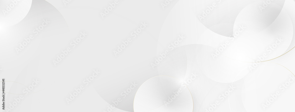 Abstract white geometric circle shape with digital hi tech concept ...