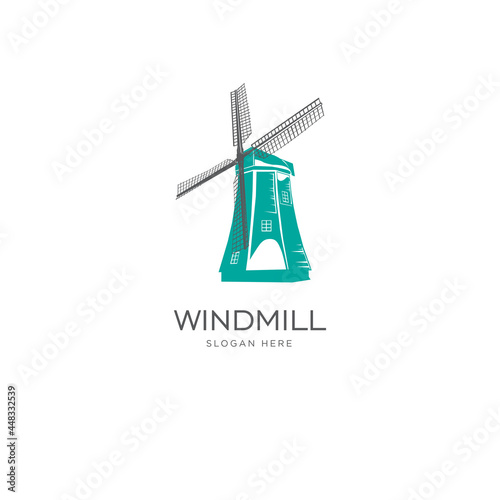 windmill logo vector