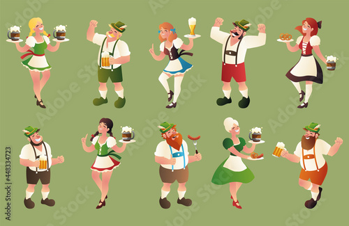group of bavarian people