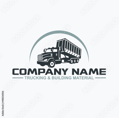 logo template for trucking and building material.