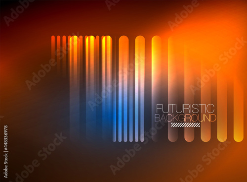 Bright neon color techno abstract background  shiny glowing neon lines in the dark background