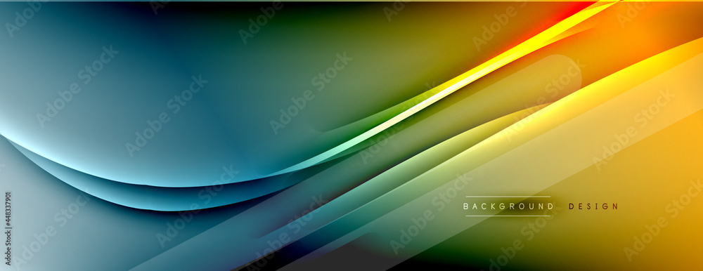 Abstract background. Shadow lines on bright shiny gradient background. Abstract background. Shadow lines on bright shiny gradient background.
