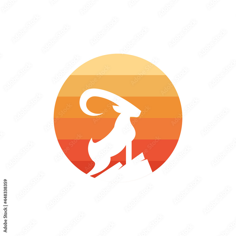 goat logo colorfull goat logo colorfull