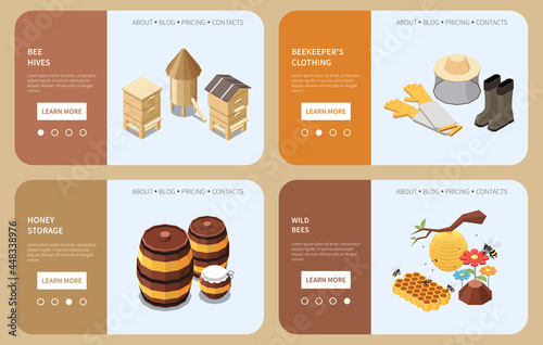 Beekeeping Landing Page Set
