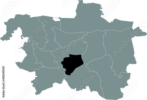 Black location map of the Hanoverian S  dstadt-Bult district inside the German regional capital city of Hanover  Germany
