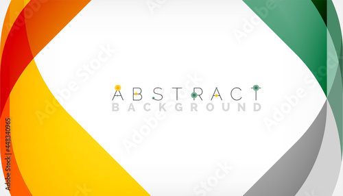 Abstract square shape with overlapping waves, minimal geometric background. Vector Illustration For Wallpaper, Banner, Background, Landing Page