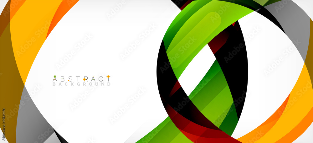Color circle shapes, minimal geometric background. Trendy dynamic composition. Vector Illustration For Wallpaper, Banner, Background, Landing Page Color circle shapes, minimal geometric background. Trendy dynamic composition. Vector Illustration For Wallpaper, Banner, Background, Landing Page