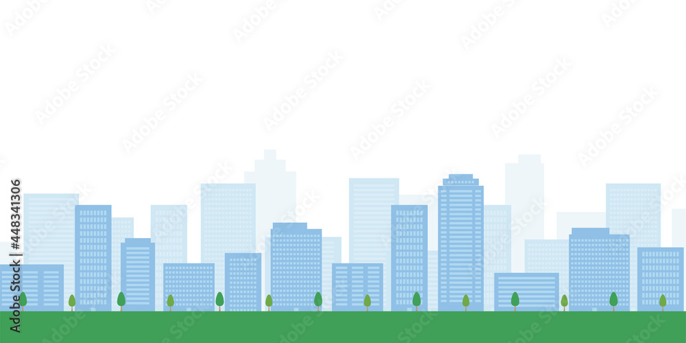 ビル群の背景イラスト Stock Vector Adobe Stock