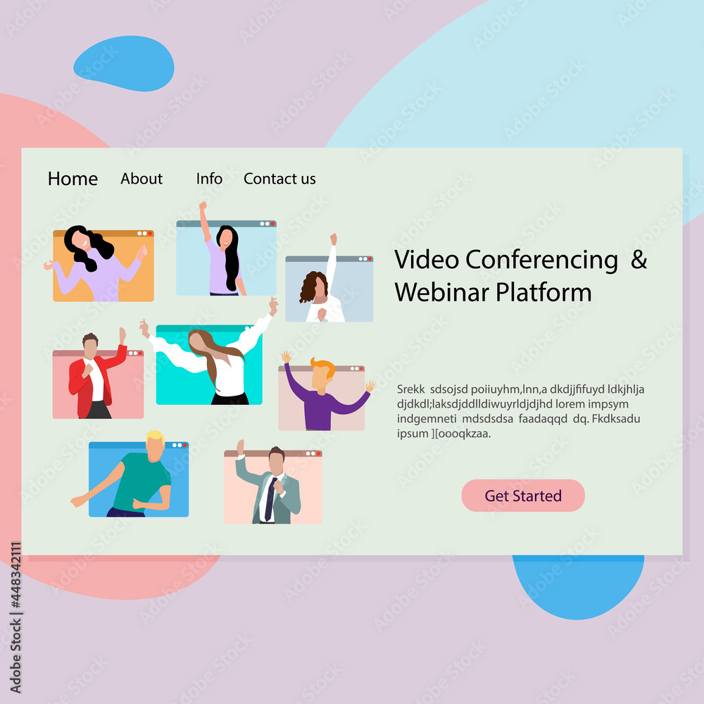 Video conferencing and webinar platform for work study and friendly comminication