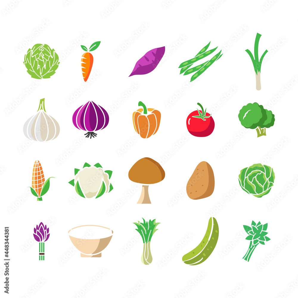Gastronomy food icon design set bundle template isolated Gastronomy food icon design set bundle template isolated