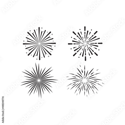 Fireworks icon design set bundle template isolated