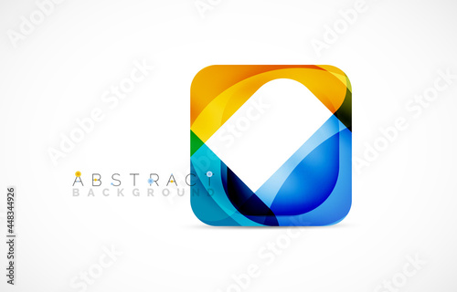 Minimal background. Abstract square shape with round corners created with wavy forms. Vector Illustration For Wallpaper, Banner, Background, Landing Page Free Download Minimal background. Abstract square shape with round corners created with wavy forms. Vector Illustration For Wallpaper, Banner, Background, Landing Page - GFXLoad