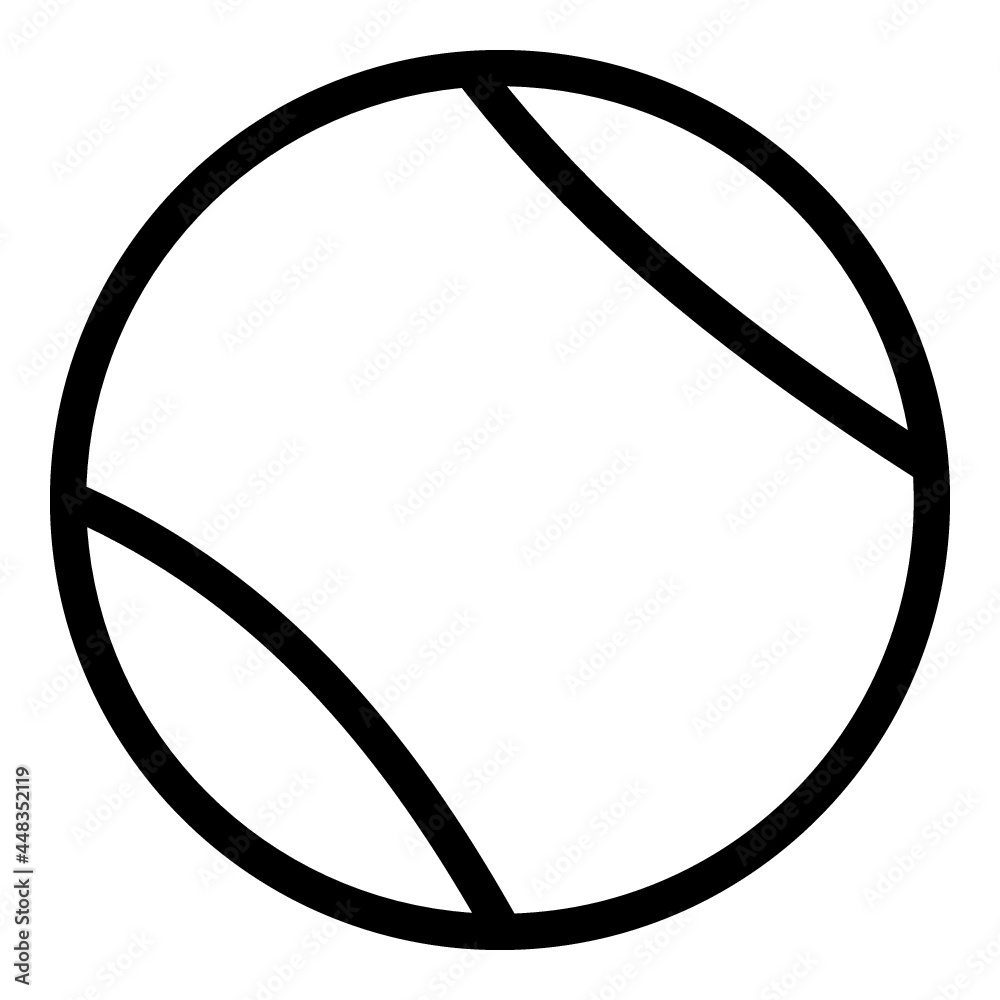 Tennis Ball Outline Illustration Tennis Ball Outline Illustration