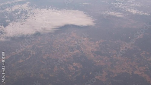 Planet Earth seen from an airplane window