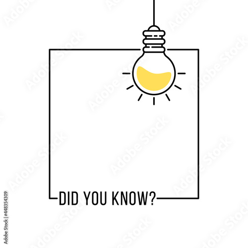 did you know like hanging bulb in frame photo