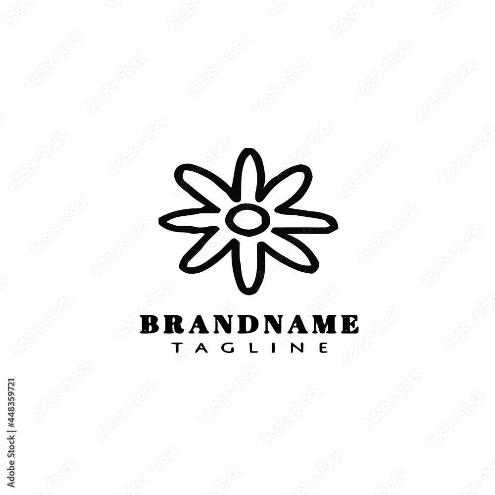 azalea flower logo icon cartoon template vector azalea flower logo icon cartoon template vector