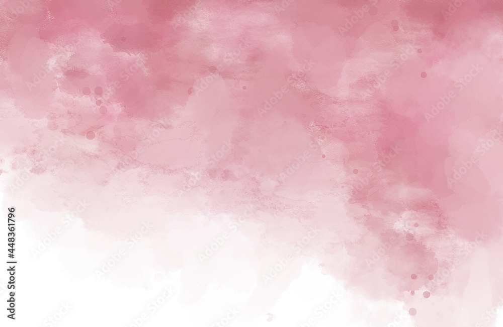 背景素材　滲んだピンクの水彩絵具