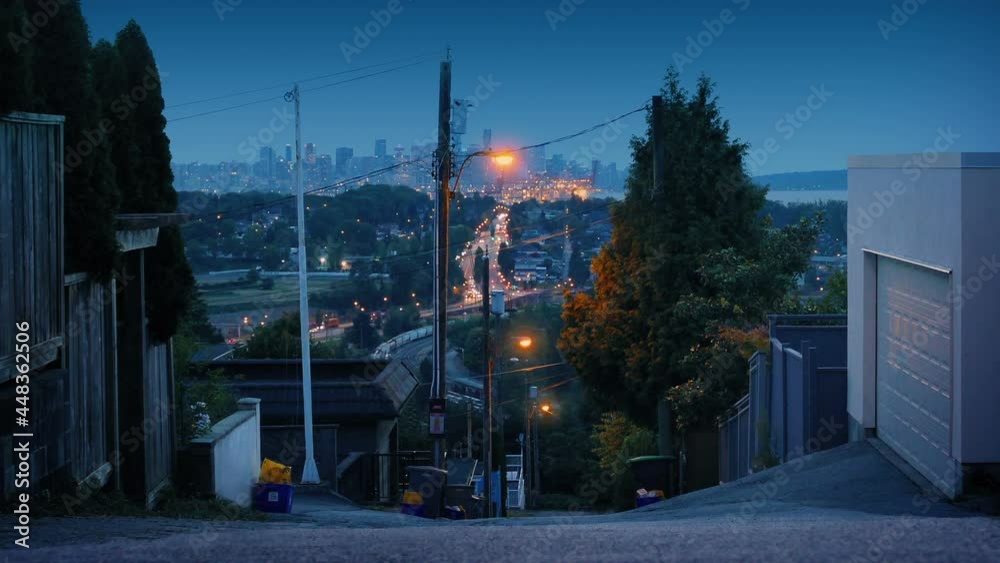 Vancouver City Seen From Suburbs At Dusk Vancouver City Seen From Suburbs At Dusk