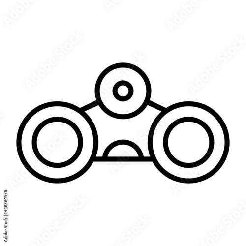  Binoculor Vector Line Icon Design