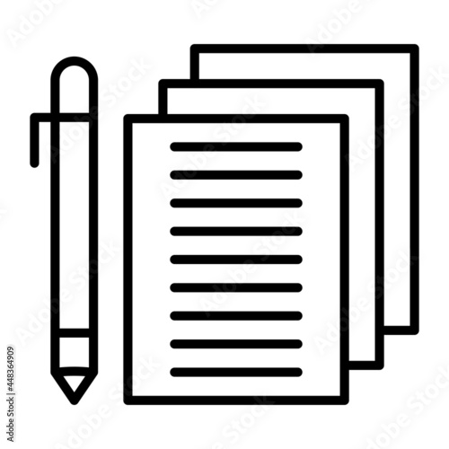 Script Vector Line Icon Design