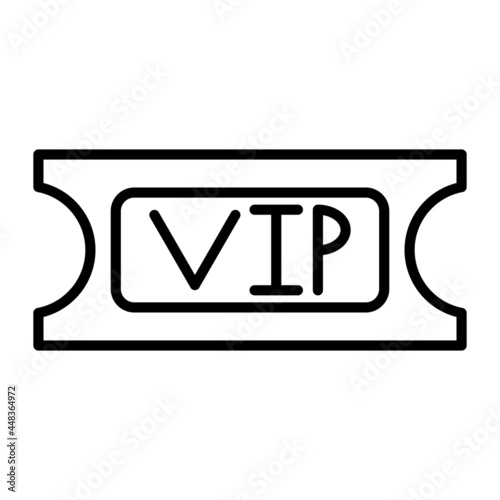 Vip Vector Line Icon Design