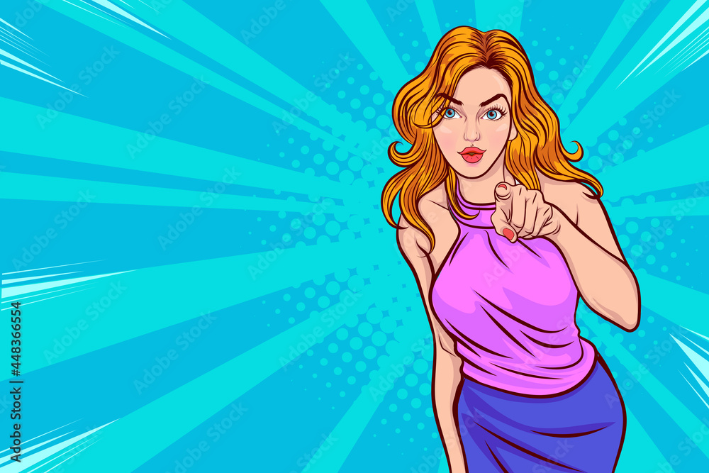woman pointing finger and copy space woman pointing finger and copy space