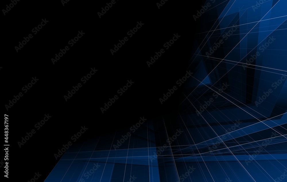 abstract architecture drawing 3d illustration abstract architecture drawing 3d illustration