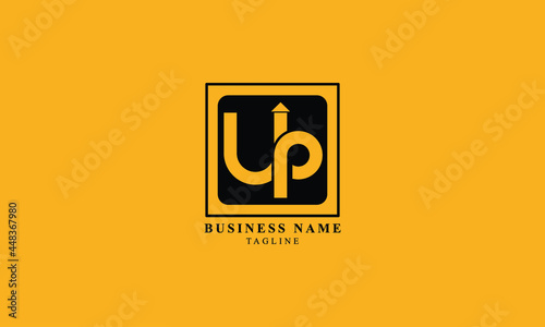 UP, PU, Abstract initial monogram letter alphabet logo design