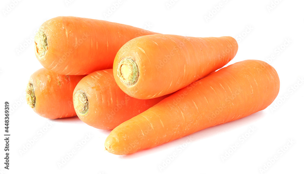 Fresh Carrots isolated on white background Fresh Carrots isolated on white background