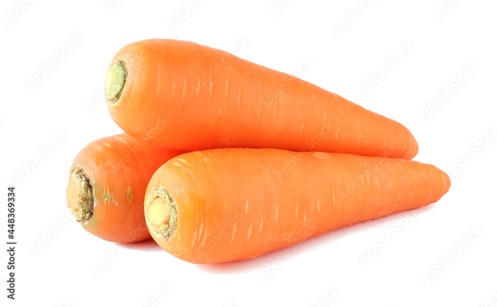 Fresh Carrots isolated on white background Fresh Carrots isolated on white background