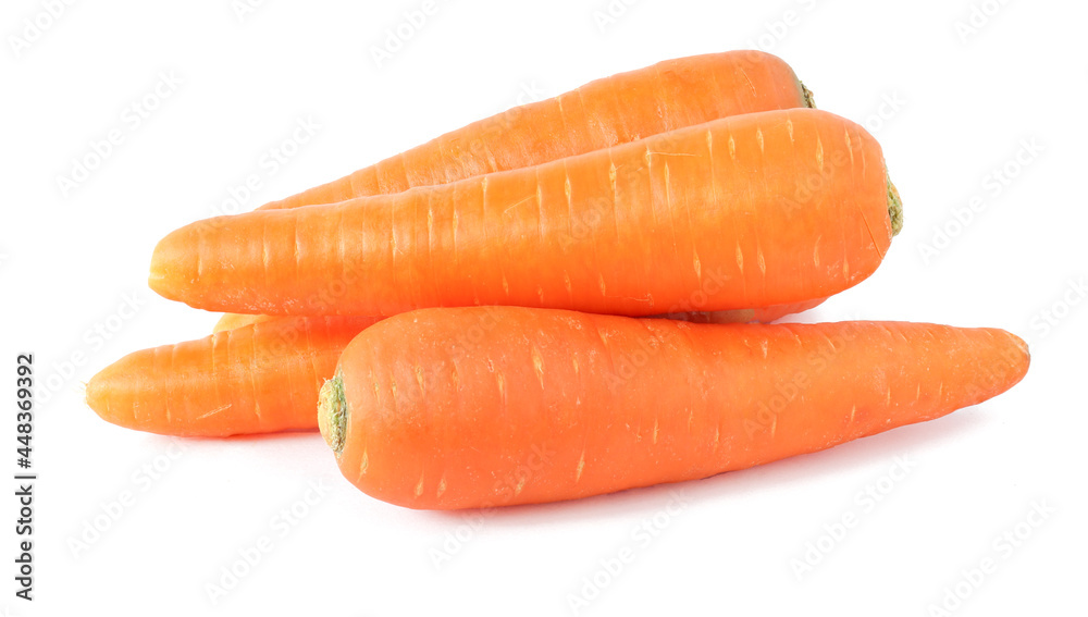 Fresh Carrots isolated on white background Fresh Carrots isolated on white background