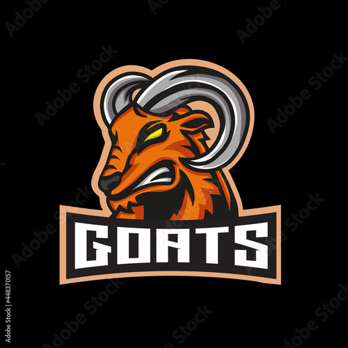 Goat mascot esport logo
