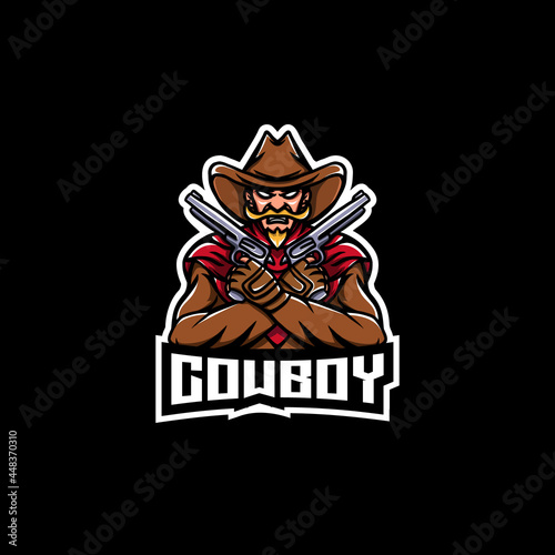 Cowboy mascot esport logo