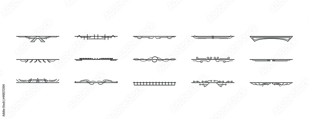 Set Black Simple Line Collection Doodle Border Elements Vector Design Style Sketch Isolated Illustration For Banner Set Black Simple Line Collection Doodle Border Elements Vector Design Style Sketch Isolated Illustration For Banner