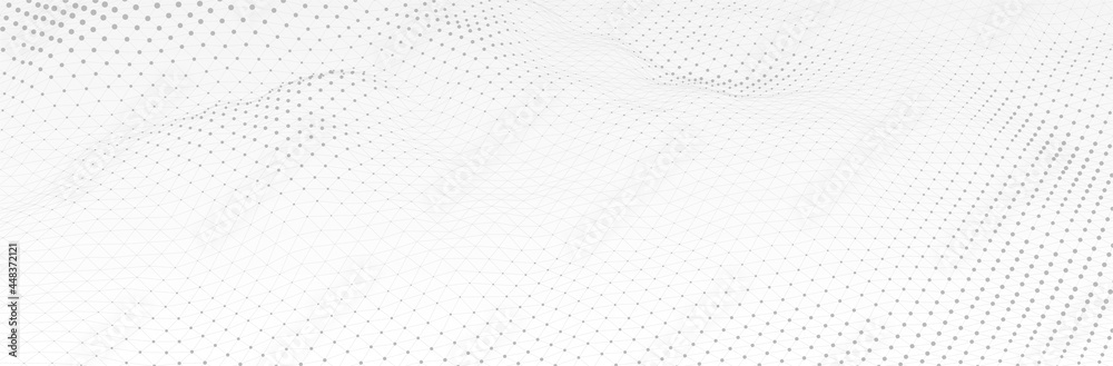 White Gray background. 3d dotted surface. Futuristic landscape. Technology presentation backdrop. Vector illustration White Gray background. 3d dotted surface. Futuristic landscape. Technology presentation backdrop. Vector illustration
