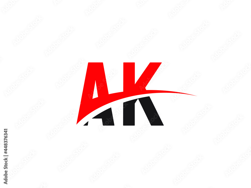 Fototapeta premium AK Letter Initial Logo Design Template