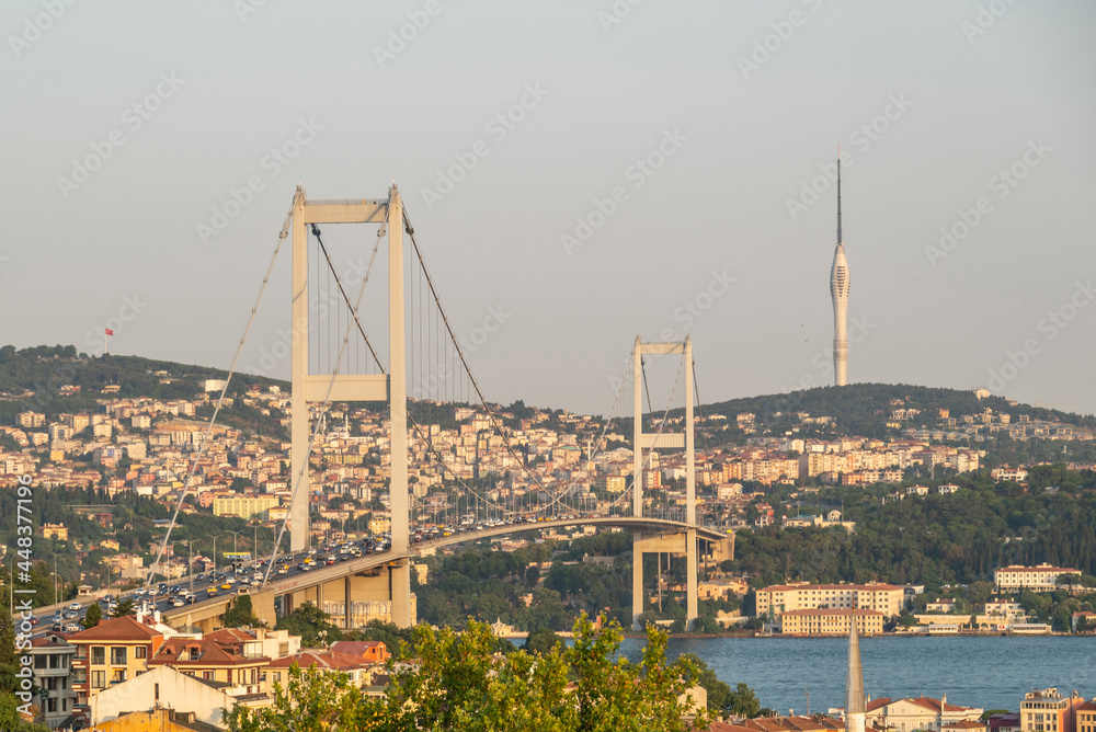 The Bosphorus Bridge and Tv Tower from Ortakoy