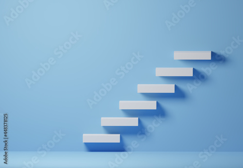 Leinwand Poster 3d rendering illustration abstract staircase