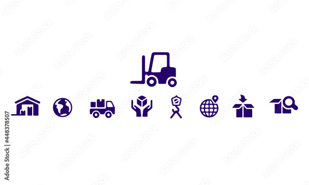 Industry and Logistics icons vector design 