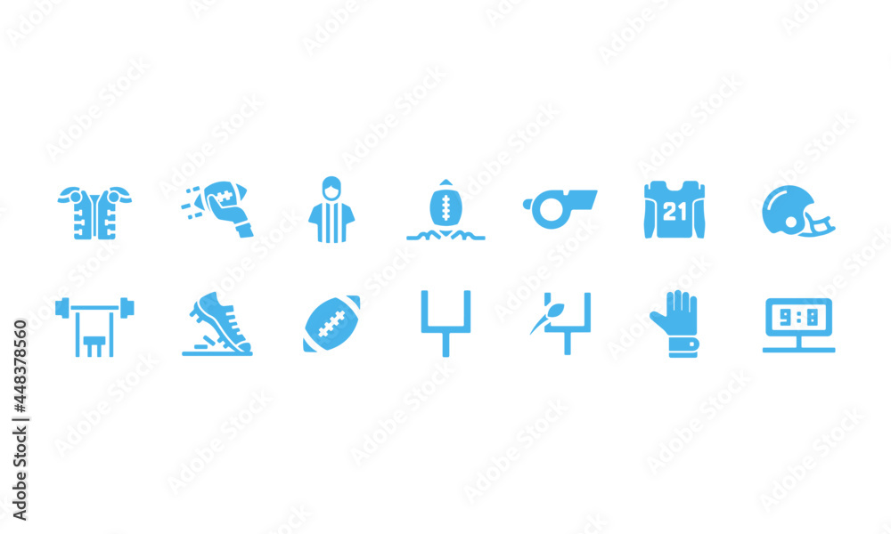 American Football Icon Set vector design 